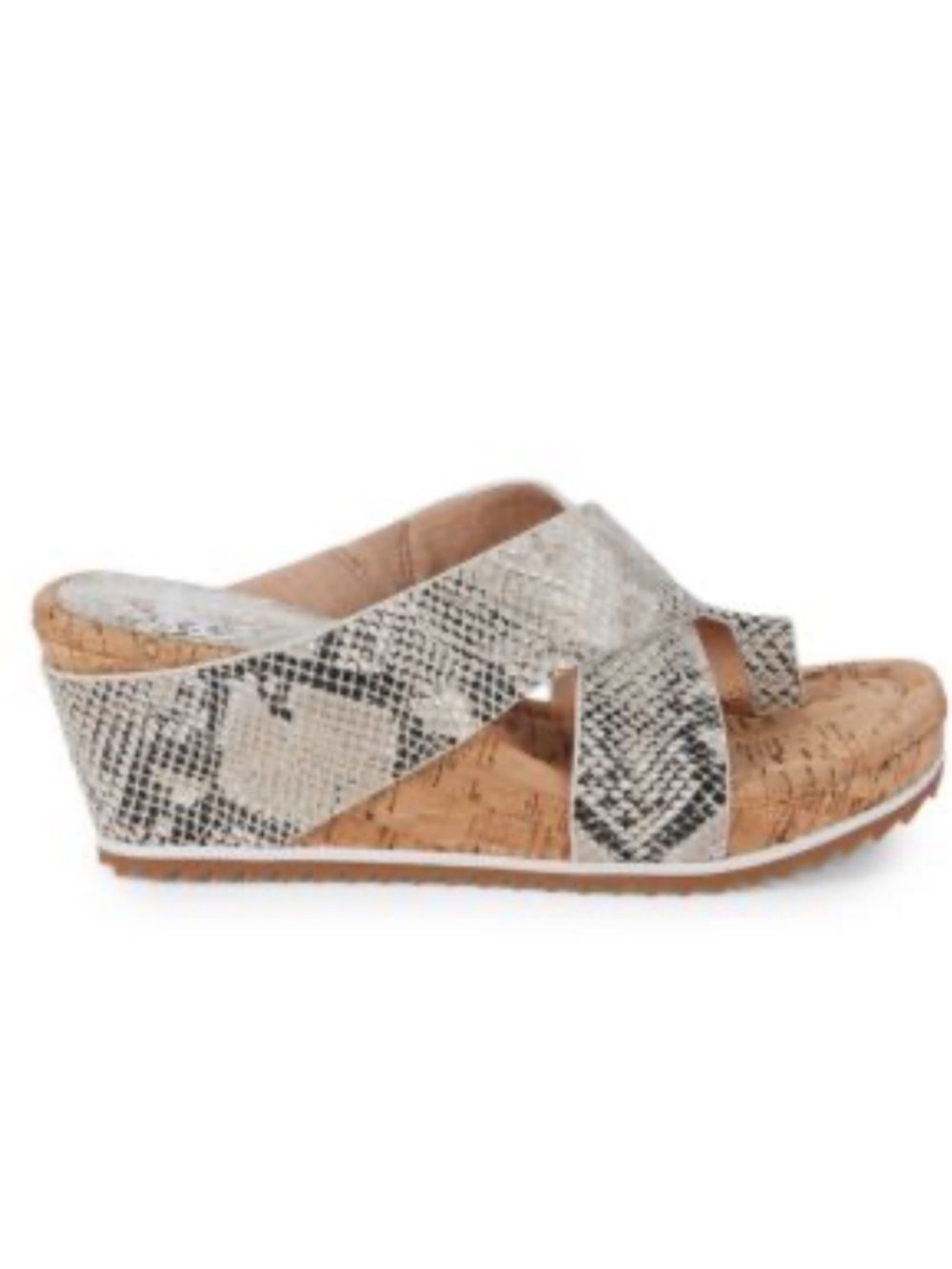 Donald Pliner Sisu Pebbled Leather Upper Wedge Platform Slide Sandals 7.5 NWOB